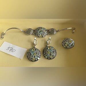 Elegant Silver and Gemstone Jewelry Set